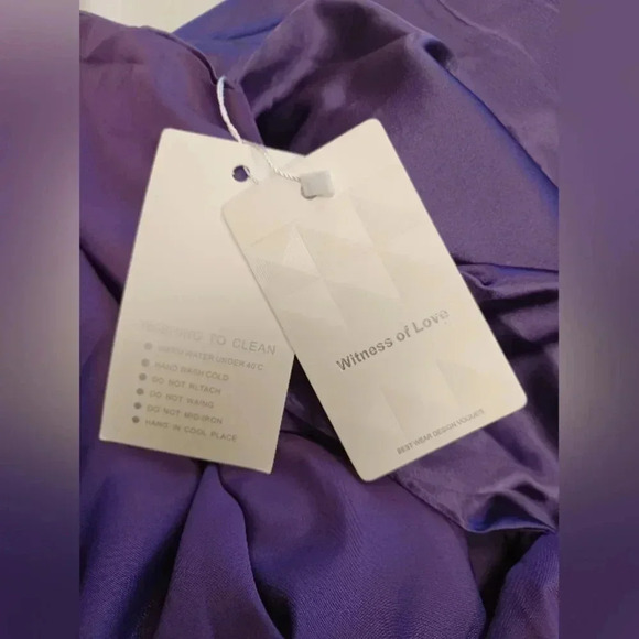 Witness of Love NWT Plum/Purple Maxi Sleeveless Corset Dress Size 14 - Picture 10 of 11